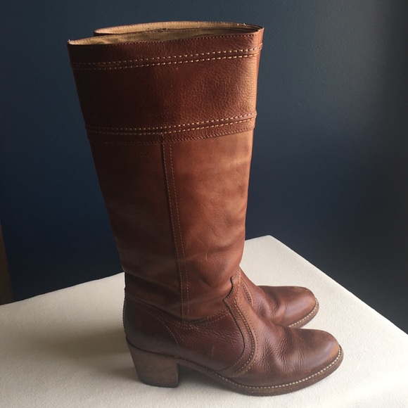 Frye Shoes - Frye “Jane” brown leather riding boots size 8.5